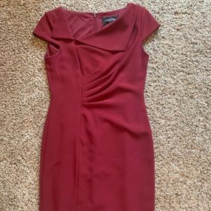 Heath work dress flattering waist rouge